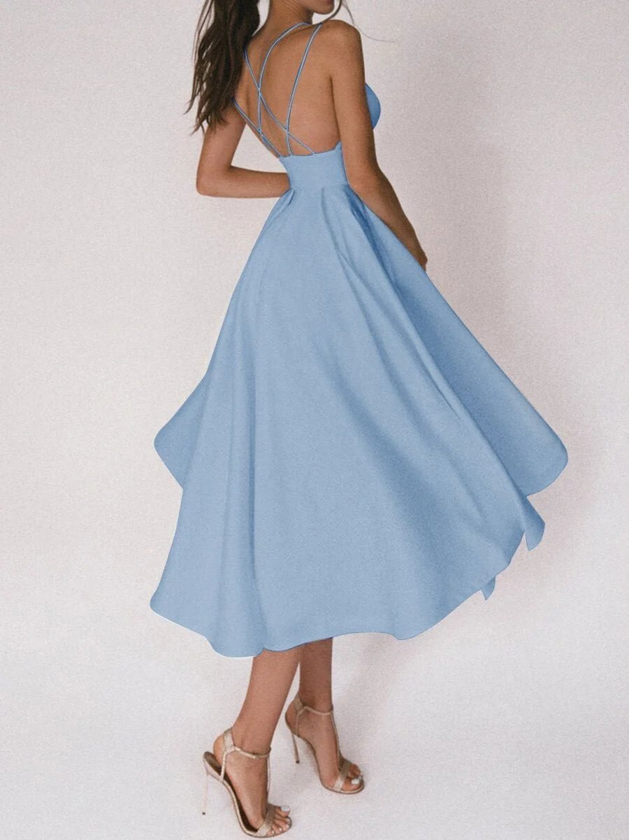 Summer saleElegant strappy V-neck dress