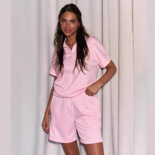 Casual Pullover Long-Sleeve Sweatshirt And Shorts Set