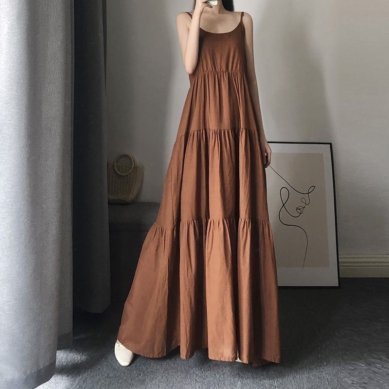 Extra-long Plus-size Slip Dress For Women