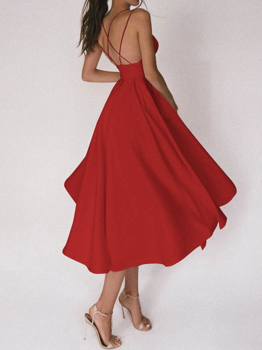 Summer saleElegant strappy V-neck dress