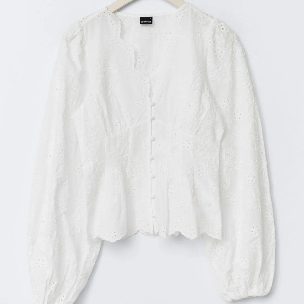 Lace-trimmed Casual Solid-color Women's Shirt