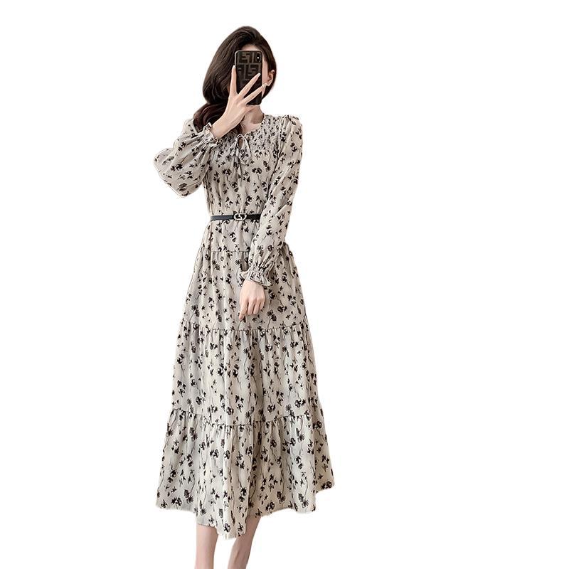 Women's British-style Floral Fashionable Casual Dress